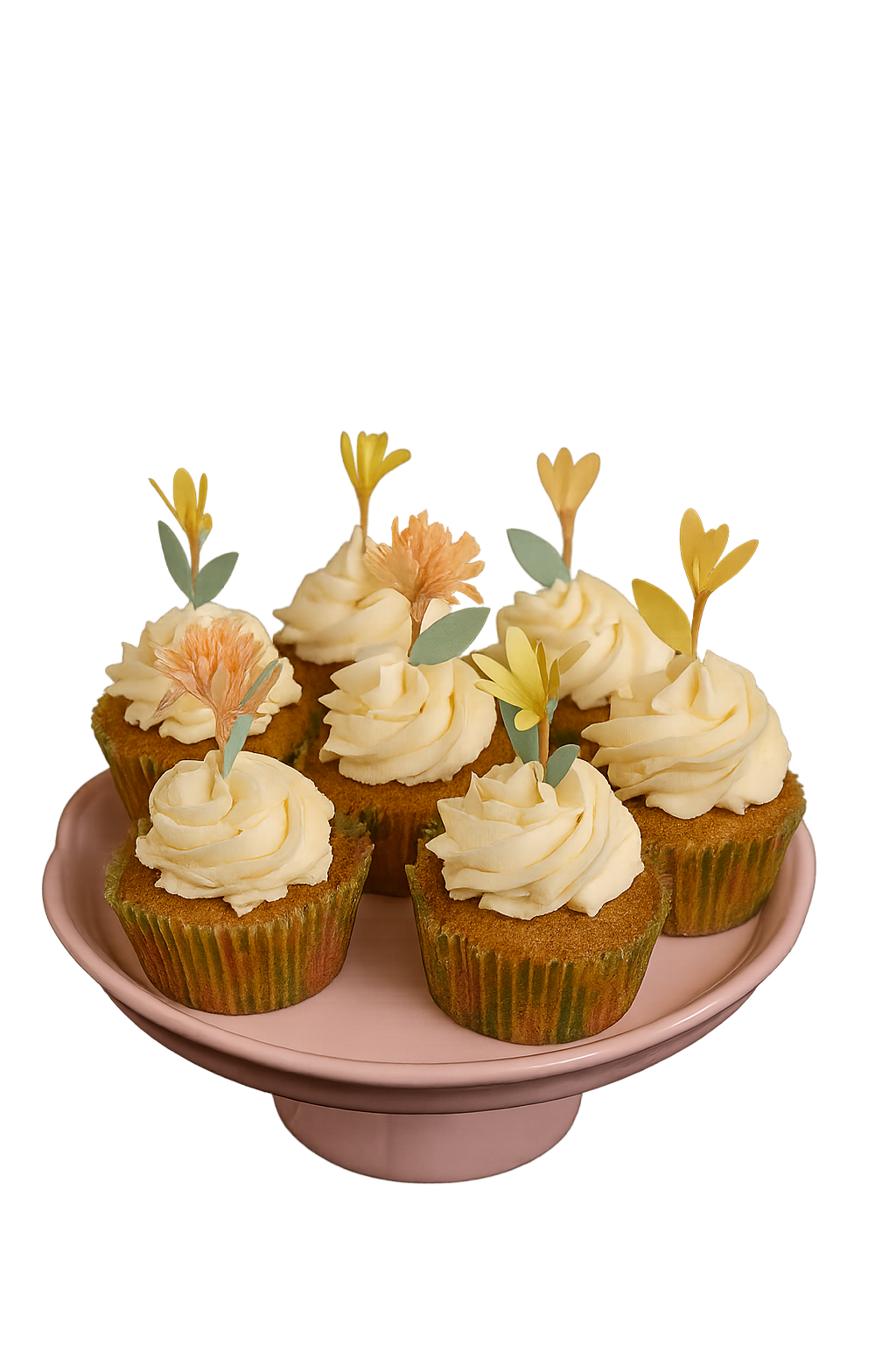 Fresh decorated cupcakes with buttercream frosting - individual treats Cornwall
